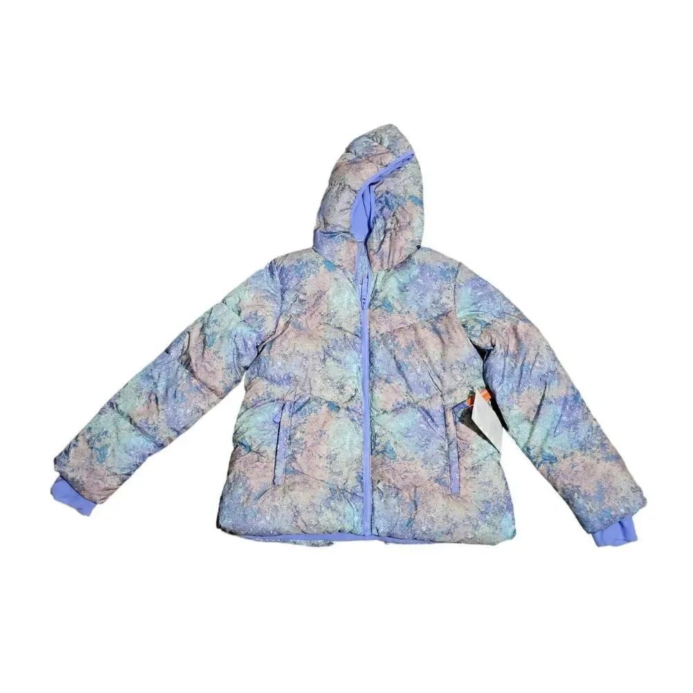 Girl's ALL IN MOTION Tie Dye Short‎ Puffer Jacket XL (14/16)
